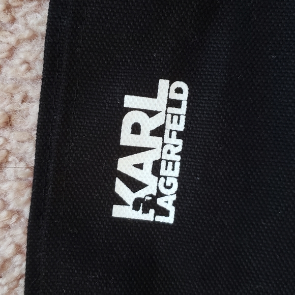 NWT Karl Lagerfeld Tote Bag Karl Lagerfeld Motif on Front AND Back! Tote Bag - Picture 14 of 16